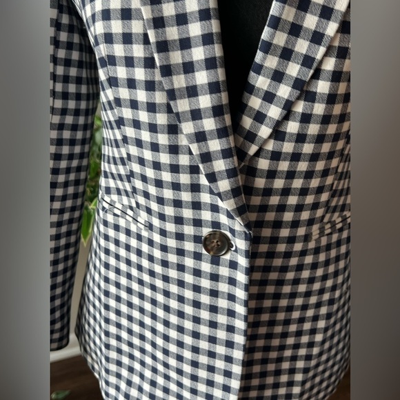 J. Crew Parke Navy Gingham Blazer - Picture 3 of 10